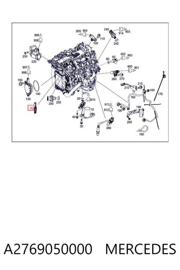 Czujnik temperatury powietrza wlotowego A2769050000 Mercedes