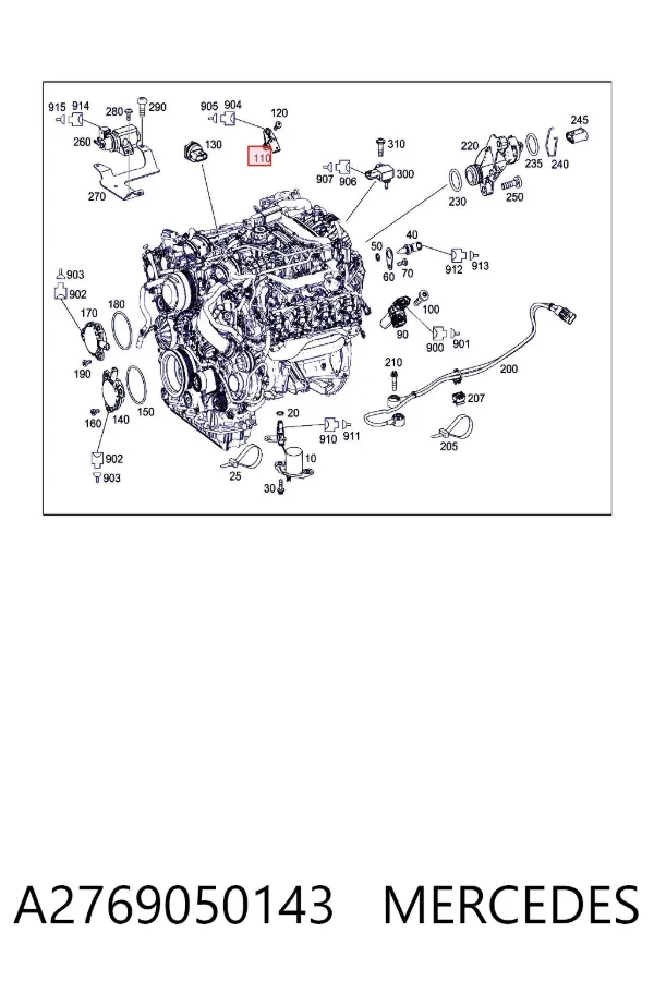 Czujnik położenia wałka rozrządu A2769050143 Mercedes