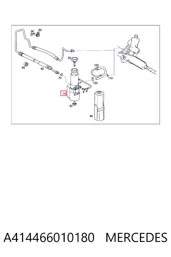 Pompa wspomagania hydraulicznego kierownicy A414466010180 Mercedes