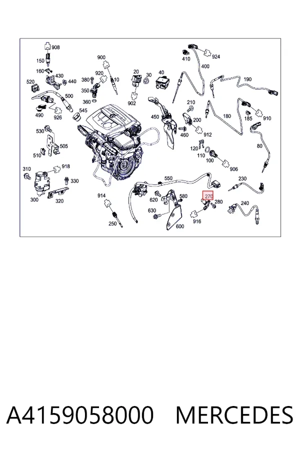 Czujnik położenia wału korbowego A4159058000 Mercedes