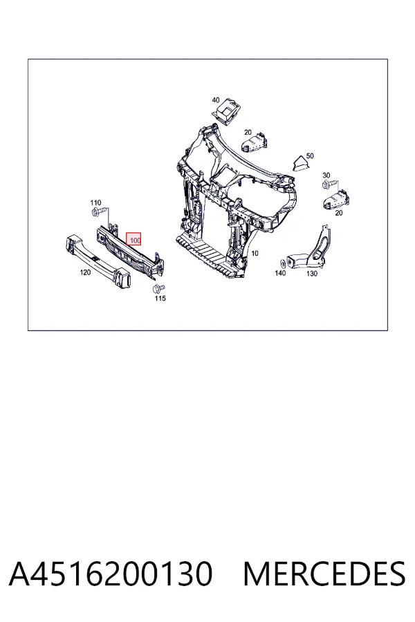 Wzmocnienie zderzaka przedniego Smart FORTWO 451