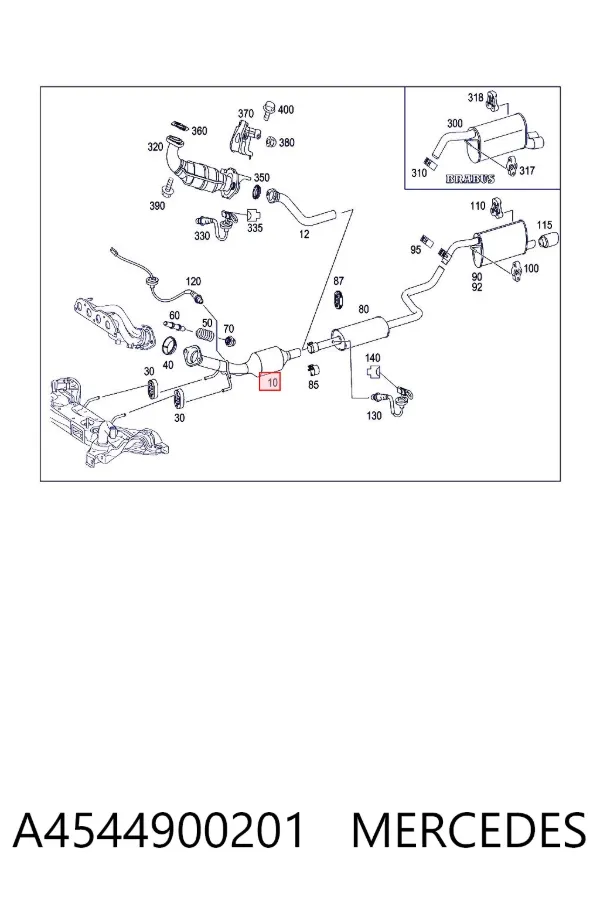 Konwerter-katalizator A4544900201 Mercedes