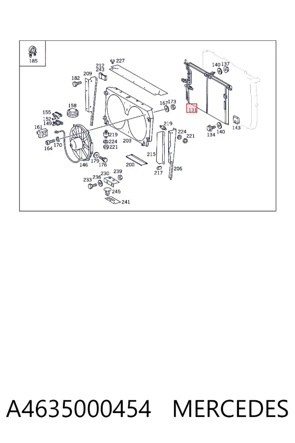 Chłodnica klimatyzacji A4635000454 Mercedes
