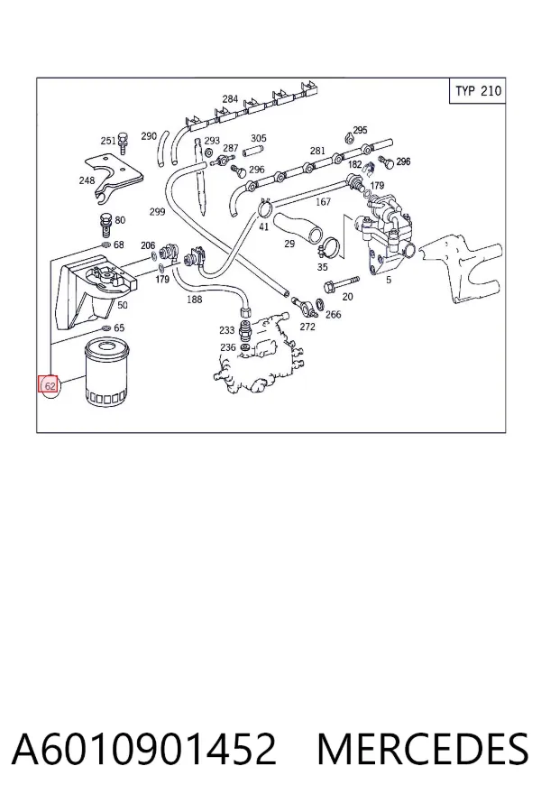 Filtr paliwa A6010901452 Mercedes