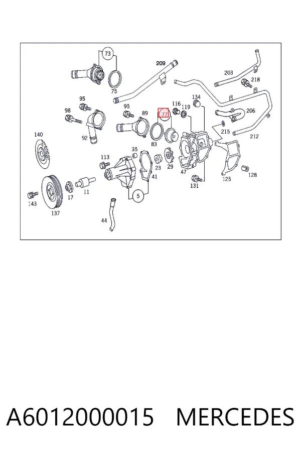 Termostat A6012000015 Mercedes