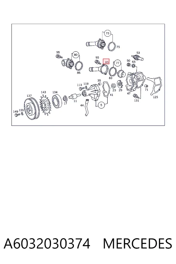 Obudowa termostatu A6032030374 Mercedes