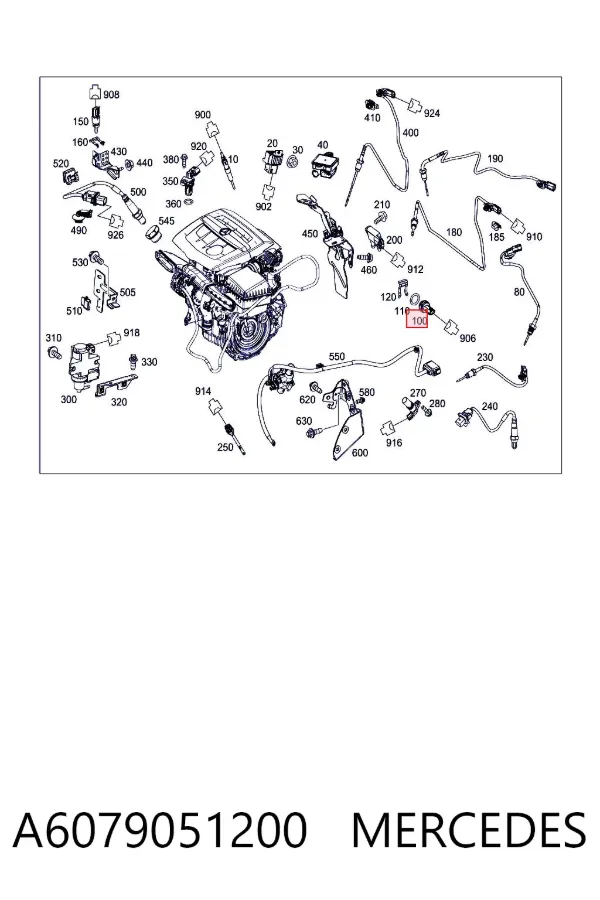 Czujnik temperatury płynu chłodzącego A6079051200 Mercedes