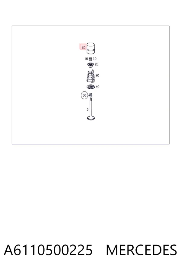 Kompensator hydrauliczny (popychacz hydrauliczny), popychacz zaworu A6110500225 Mercedes