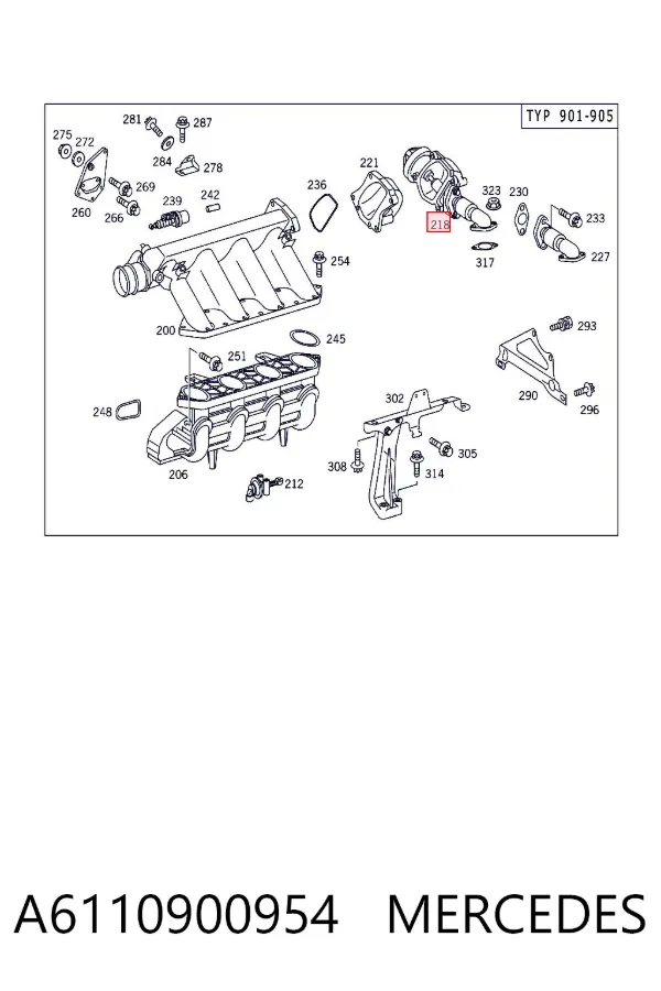 Zawór recyrkulacji spalin EGR A6110900954 Mercedes