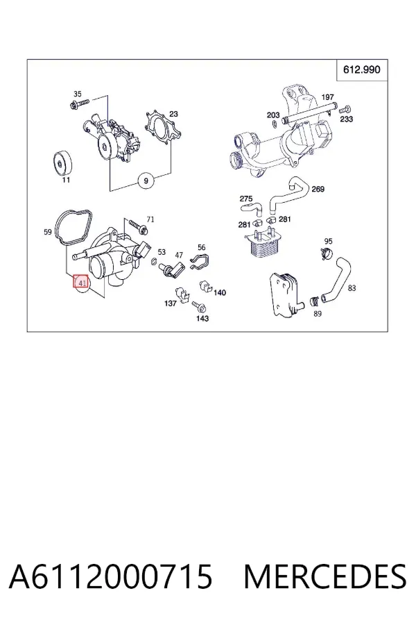 Termostat A6112000715 Mercedes