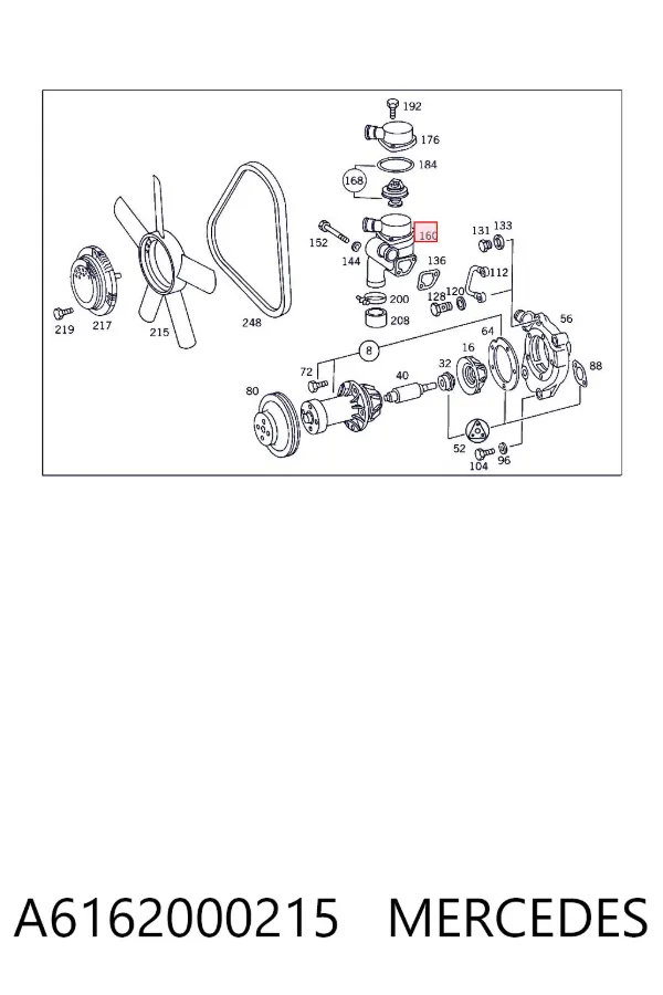 Termostat A6162000215 Mercedes