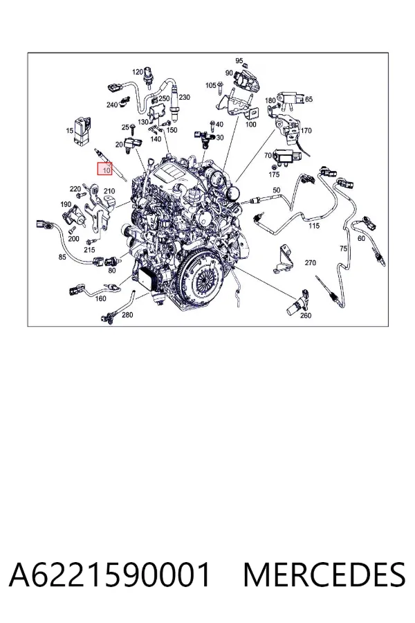 Świeca żarowa A6221590001 Mercedes