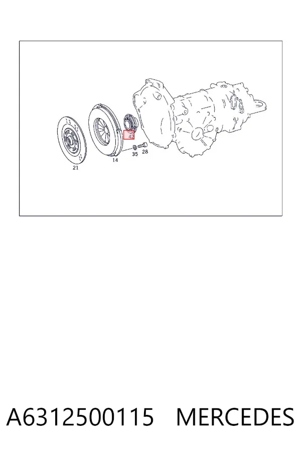 Łożysko wyciskowe sprzęgła A6312500115 Mercedes