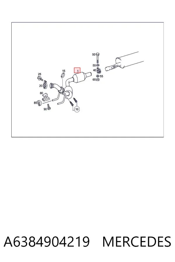 Konwerter-katalizator A6384904219 Mercedes