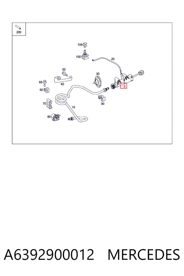Cylinder sprzęgła główny A6392900012 Mercedes
