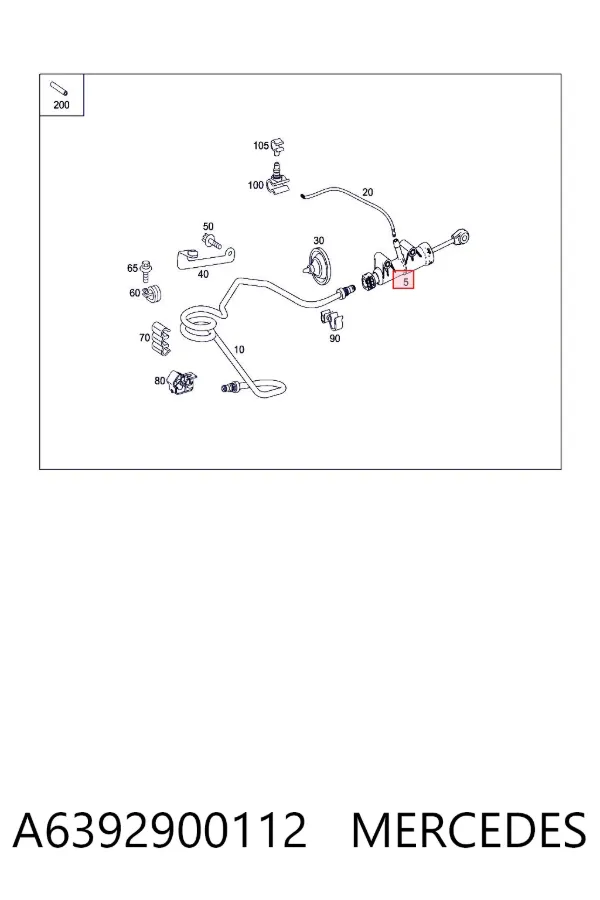 Cylinder sprzęgła główny A6392900112 Mercedes