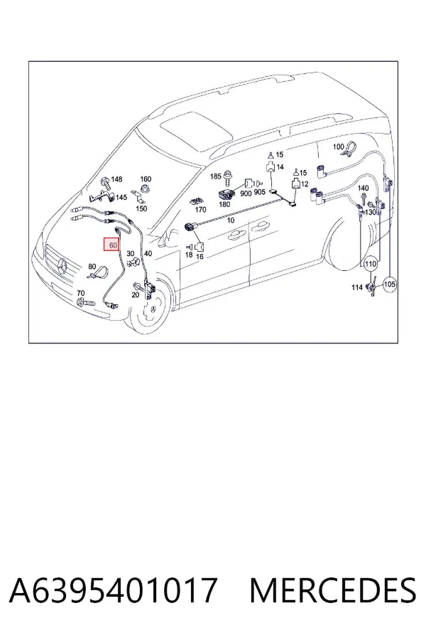 Czujnik ABS przedni A6395401017 Mercedes
