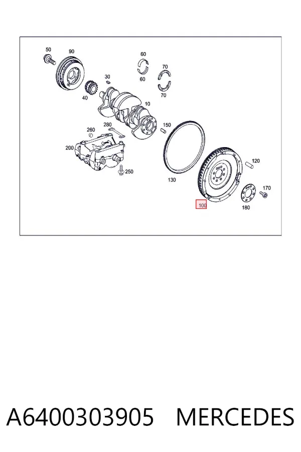 Koło zamachowe silnika A6400303905 Mercedes