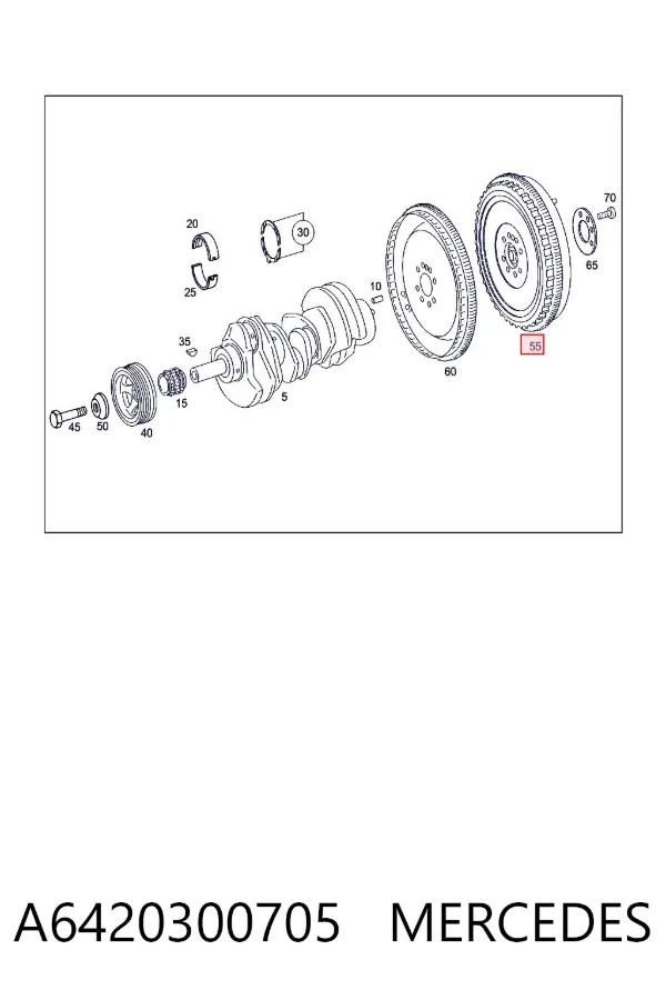 Koło zamachowe silnika A6420300705 Mercedes