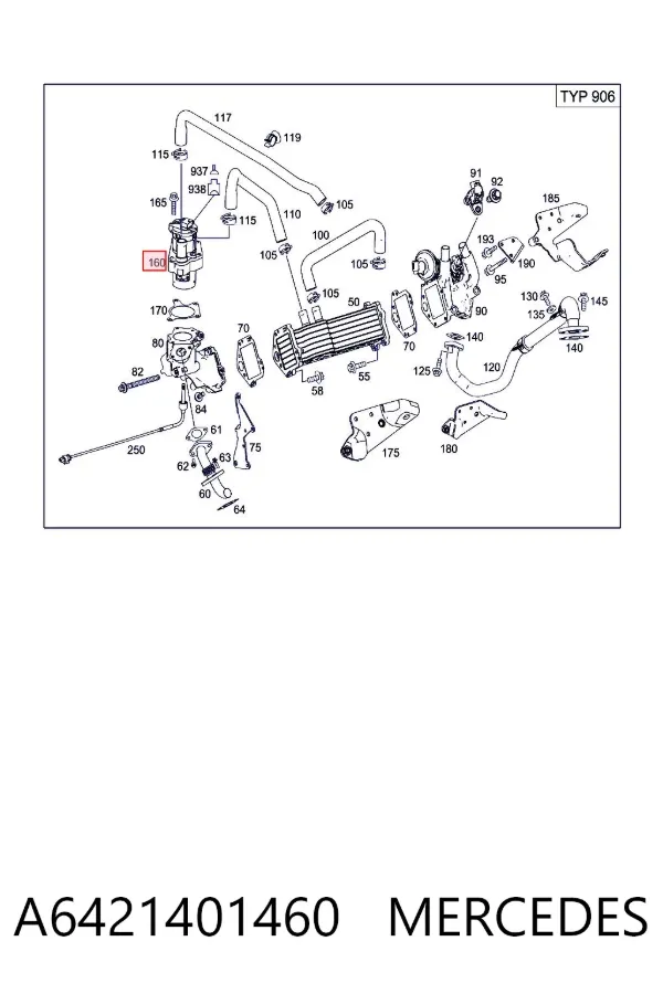 Zawór recyrkulacji spalin EGR A6421401460 Mercedes