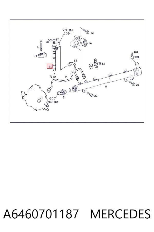 Wtryskiwacz paliwa A6460701187 Mercedes