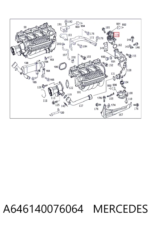 Zawór recyrkulacji spalin EGR A646140076064 Mercedes