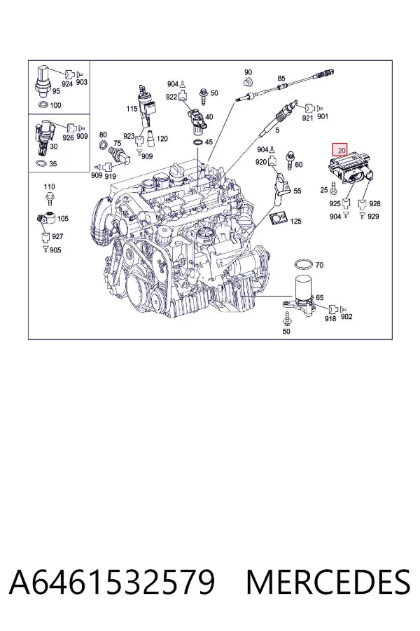 Przekaźnik świec żarowych A6461532579 Mercedes