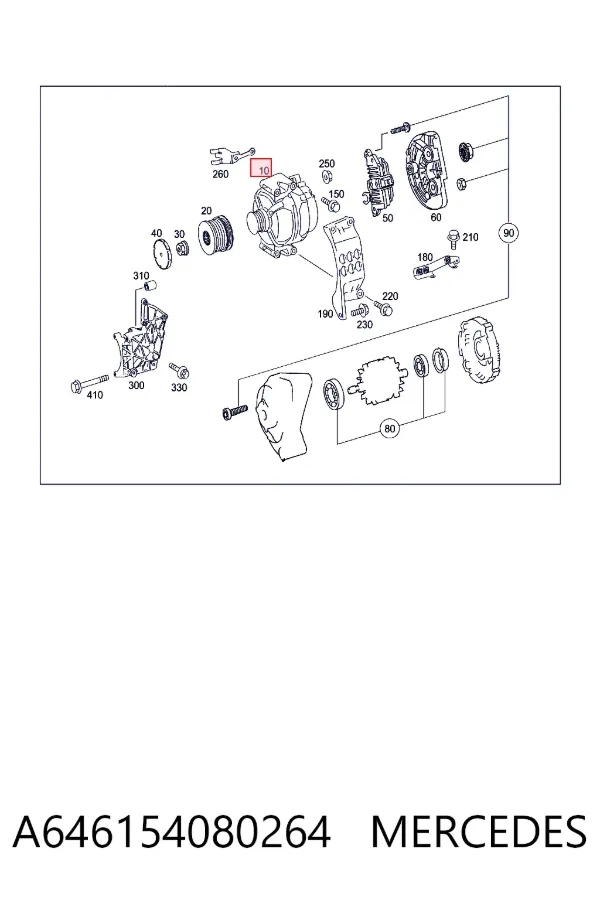 Alternator A646154080264 Mercedes