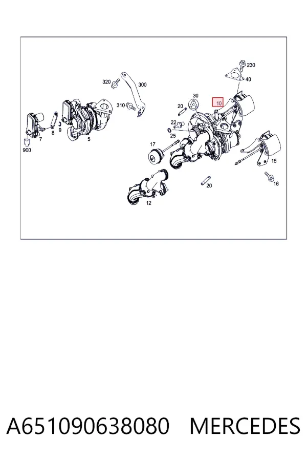 Turbina A651090638080 Mercedes