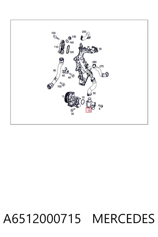 Termostat A6512000715 Mercedes