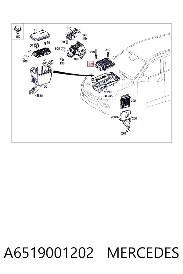 Sterownik silnika Mercedes ML/GLE W166