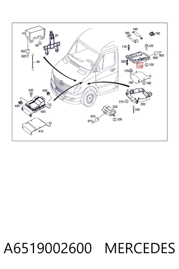 Sterownik silnika A6519002600 Mercedes