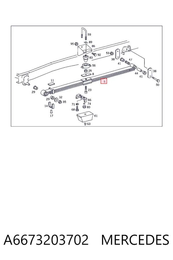 Resor przedni A6673203702 Mercedes