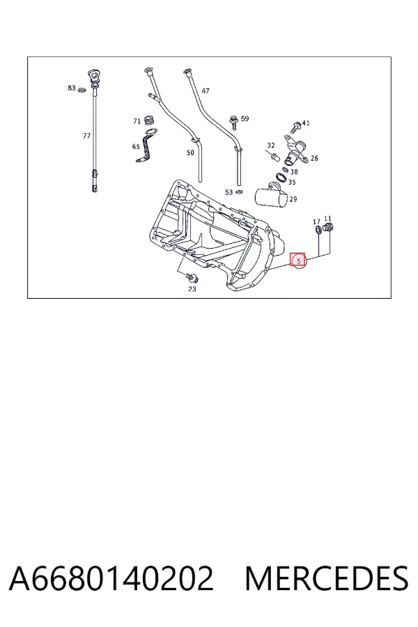 Miska olejowa silnika A6680140202 Mercedes