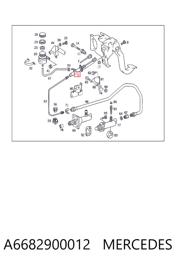 Cylinder sprzęgła główny A6682900012 Mercedes