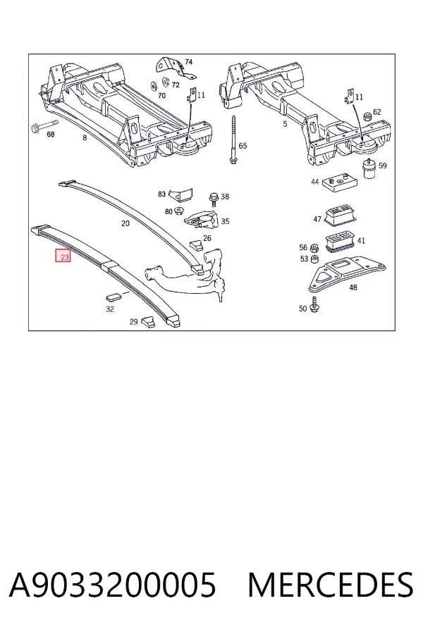 Resor przedni A9033200005 Mercedes