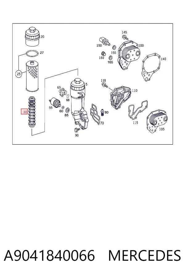 Filtr oleju A9041840066 Mercedes