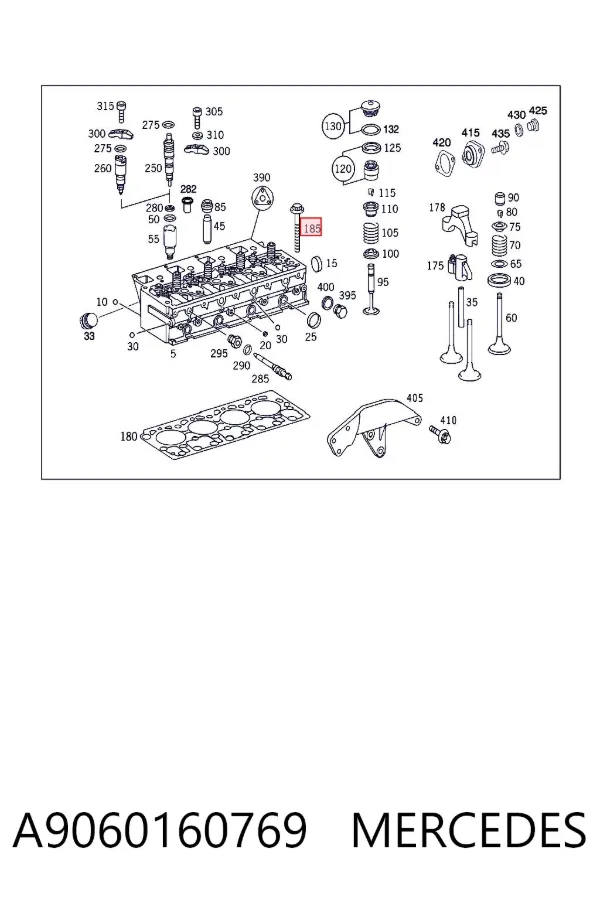 Śruba głowicy cylindrów A9060160769 Mercedes