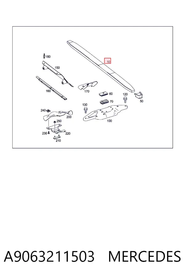 Resor przedni A9063211503 Mercedes