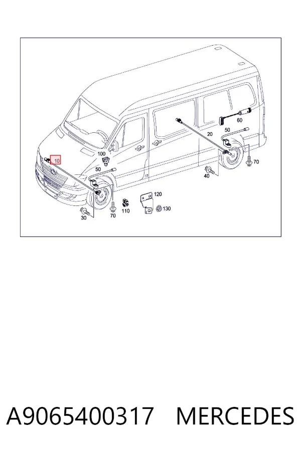 Czujnik ABS przedni A9065400317 Mercedes