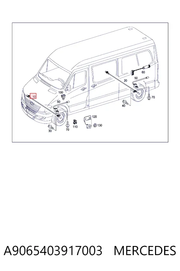 Czujnik ABS przedni A9065403917003 Mercedes