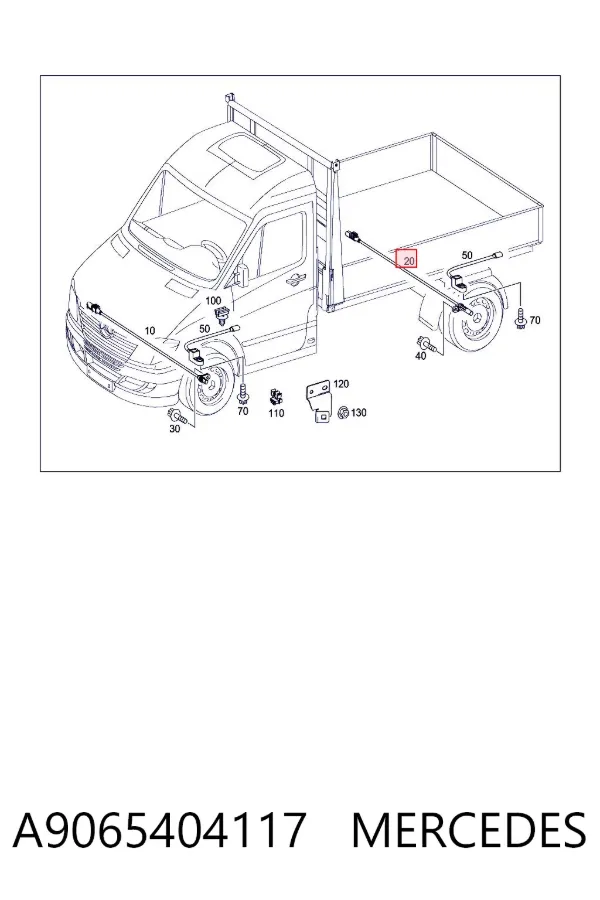 Czujnik ABS tylny lewy A9065404117 Mercedes