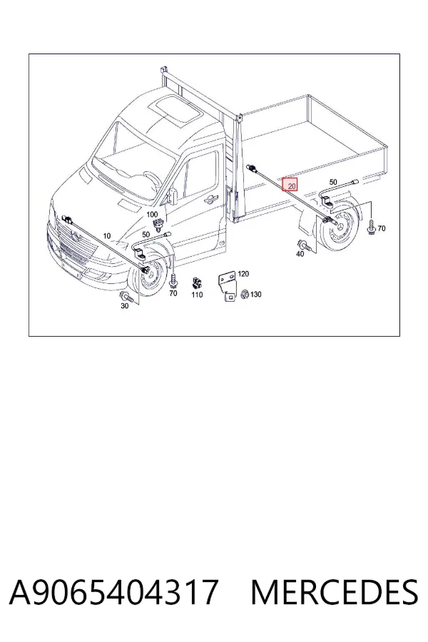 Czujnik ABS tylny lewy A9065404317 Mercedes
