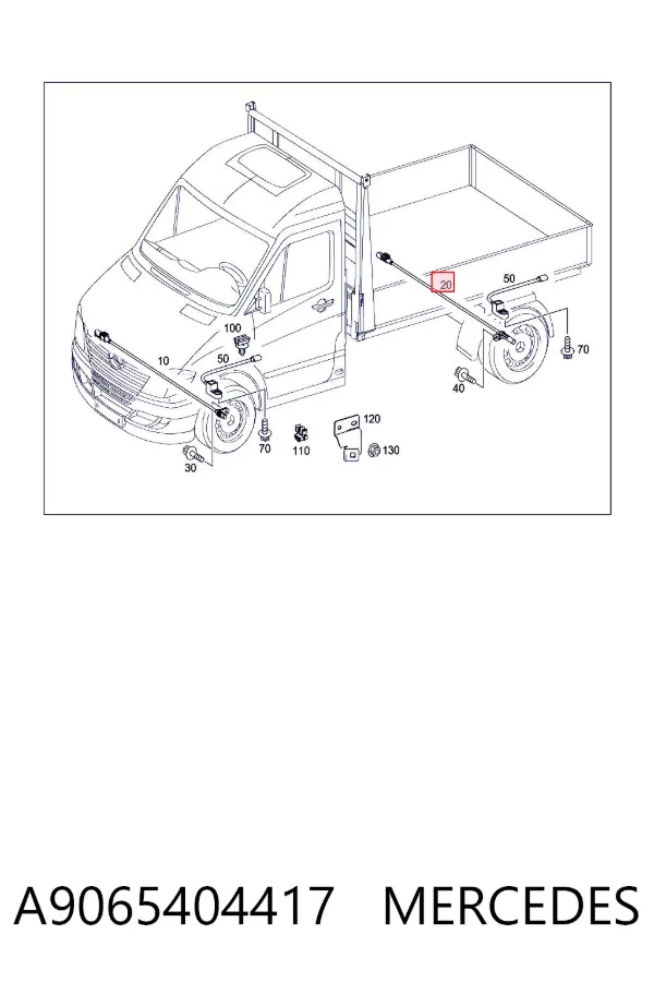 Czujnik ABS tylny prawy A9065404417 Mercedes