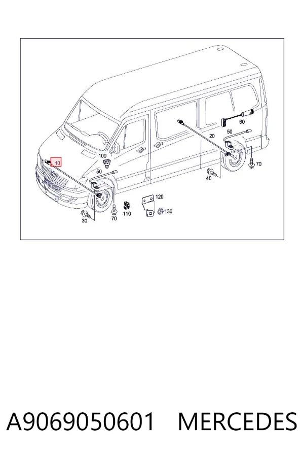 Czujnik ABS przedni A9069050601 Mercedes