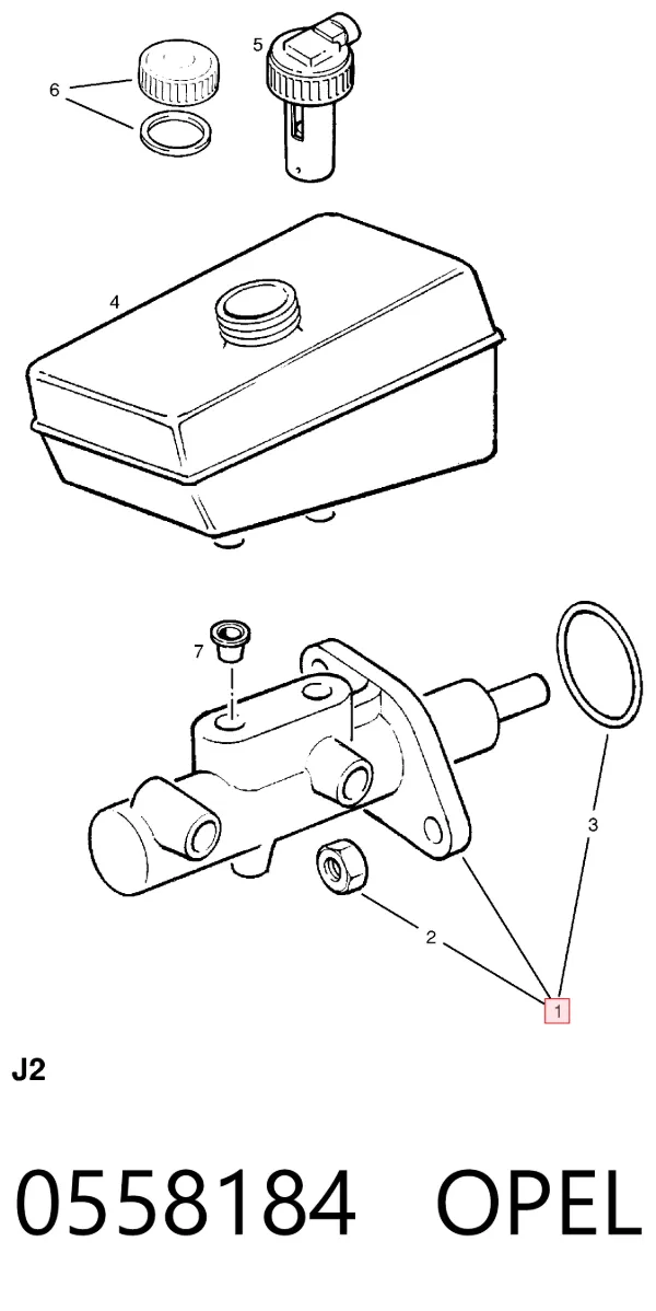 Główny cylinder hamulców 0558184 Opel