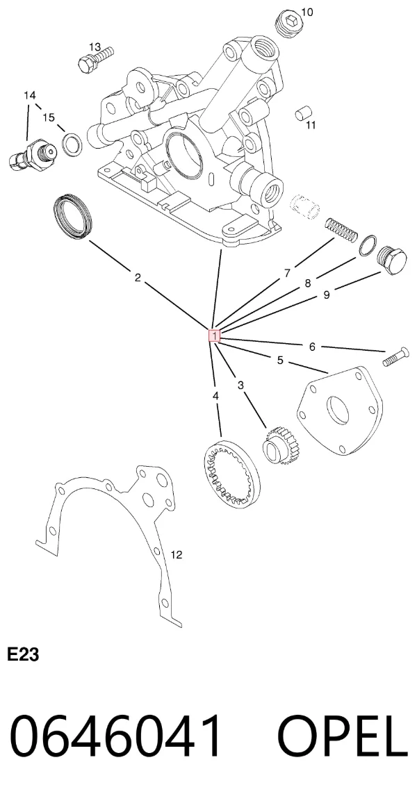 Pompa oleju 0646041 Opel