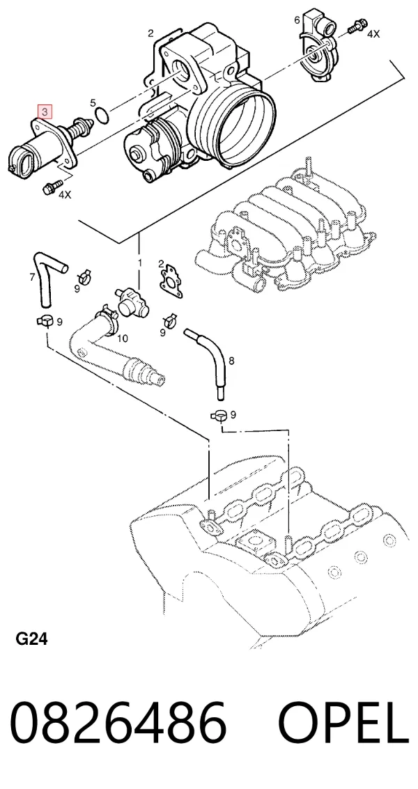 Regulator biegu jałowego 0826486 Opel