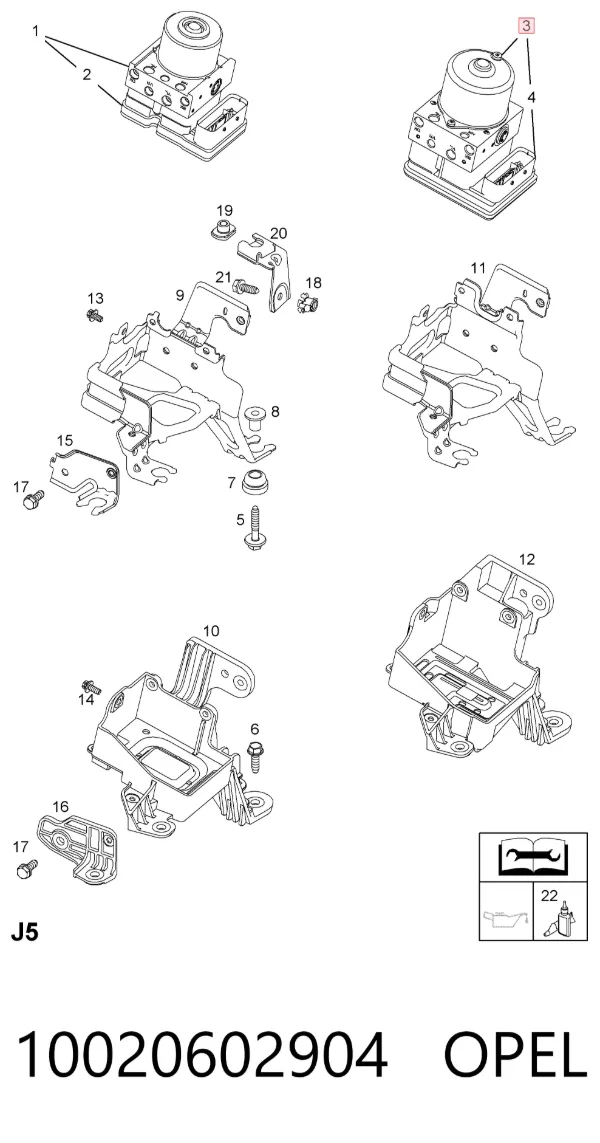Sterownik ABS  hydrauliczny Opel Zafira B