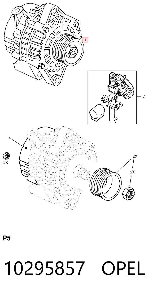 Alternator Opel Sintra 